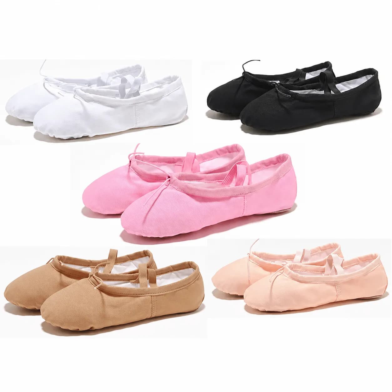 Zapatillas de Puntas de tela para danza cristiana en varios colores